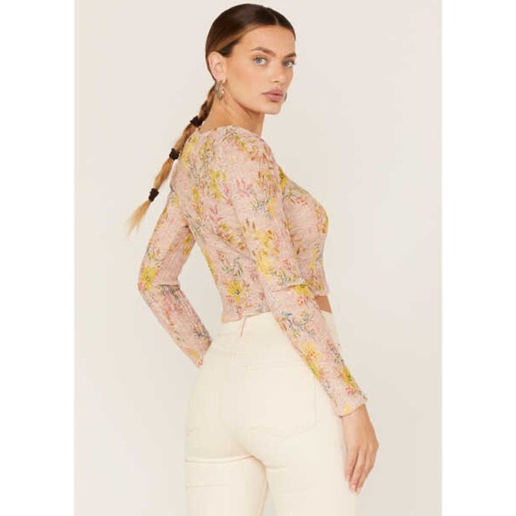 NWT Free People Angelina Floral Print Crop Top - Picture 3 of 10